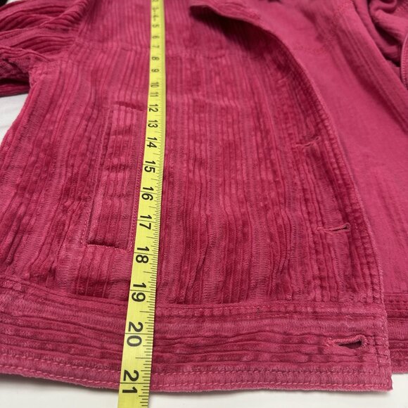 CAbi Raspberry Pink Corduroy Button-Front Jacket - Picture 9 of 11